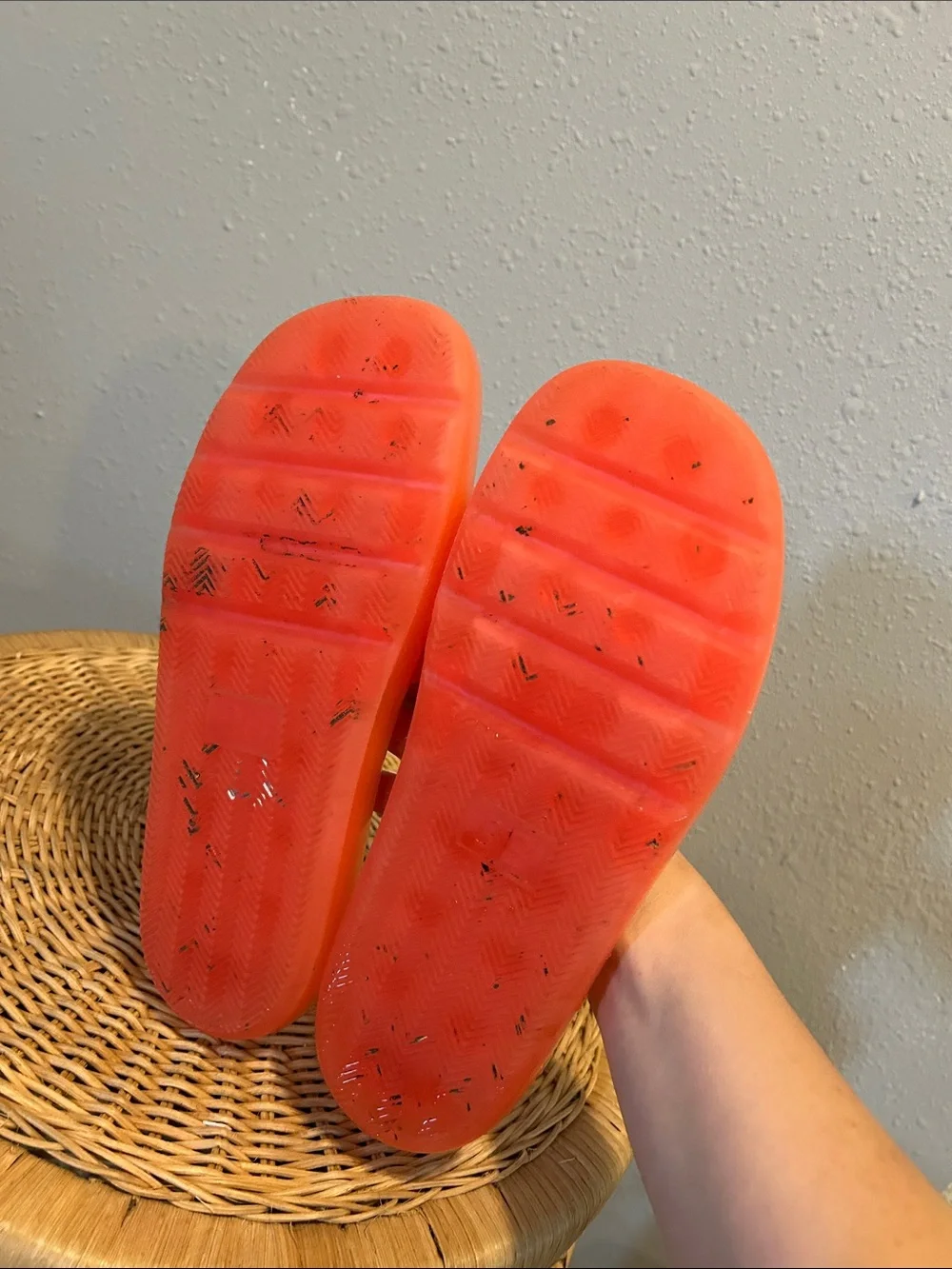 Tory Burch Bubble Jelly Slides Neon Orange